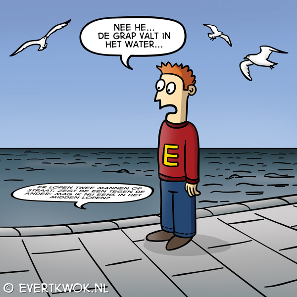 Grap in het water