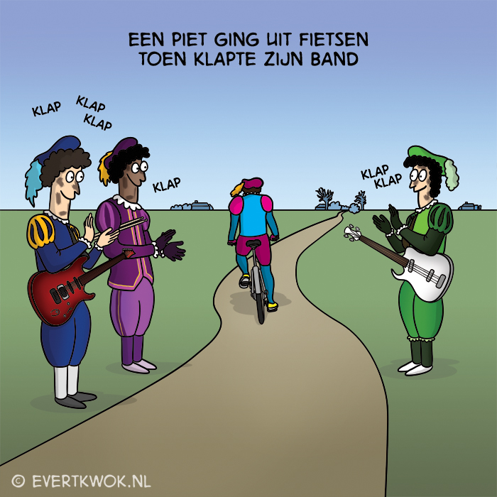Piet ging uit fietsen