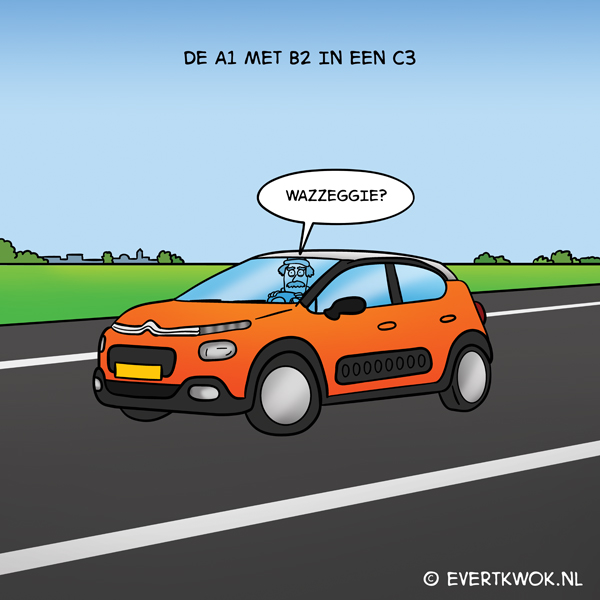 A1 met B2 in een C3