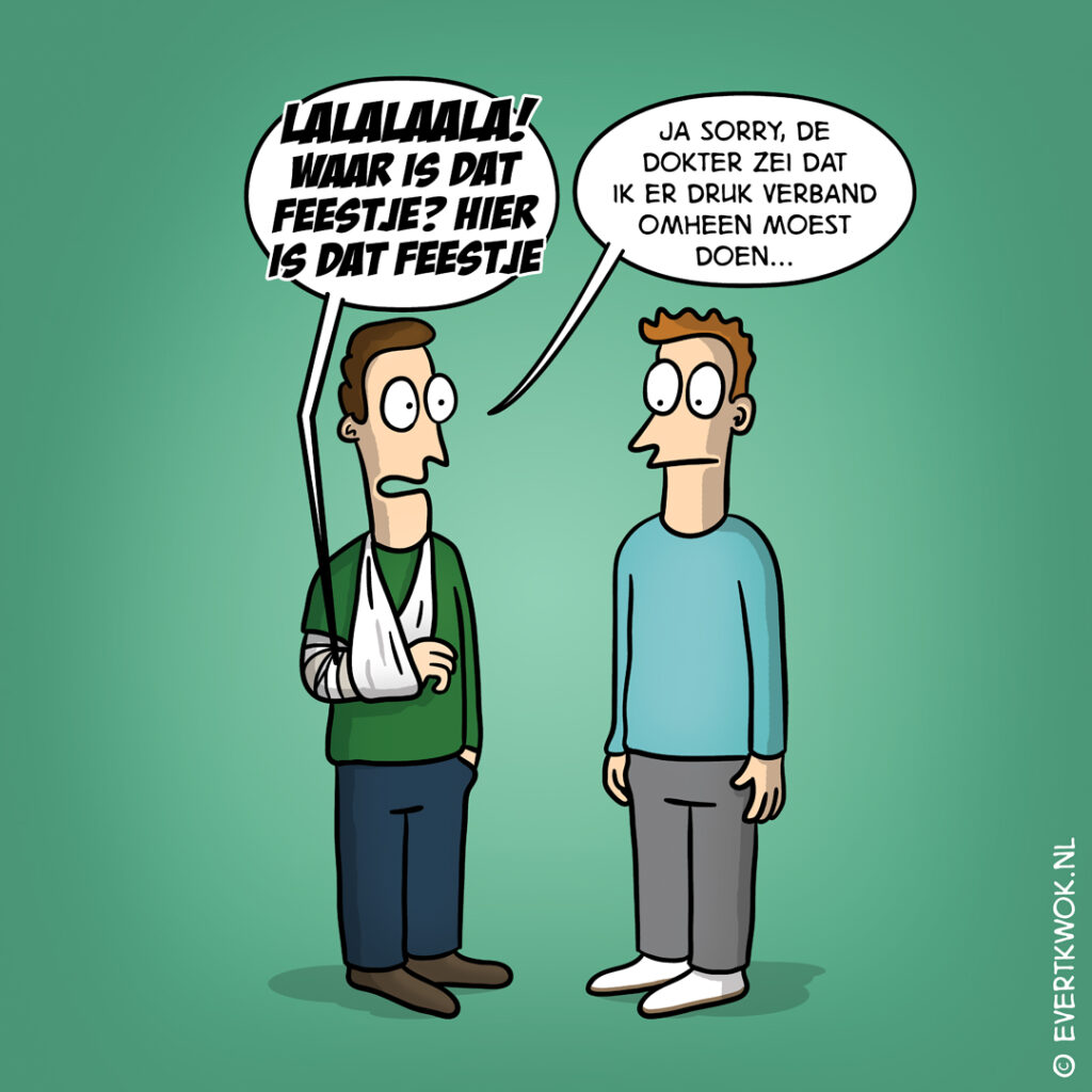 Evert Kwok cartoon drukverband