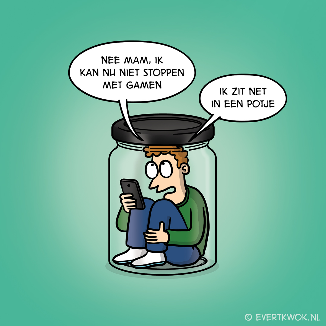 flauwe grap - potje