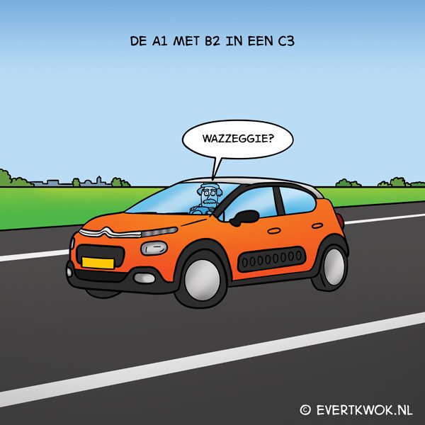 A1 met B2 in een C3