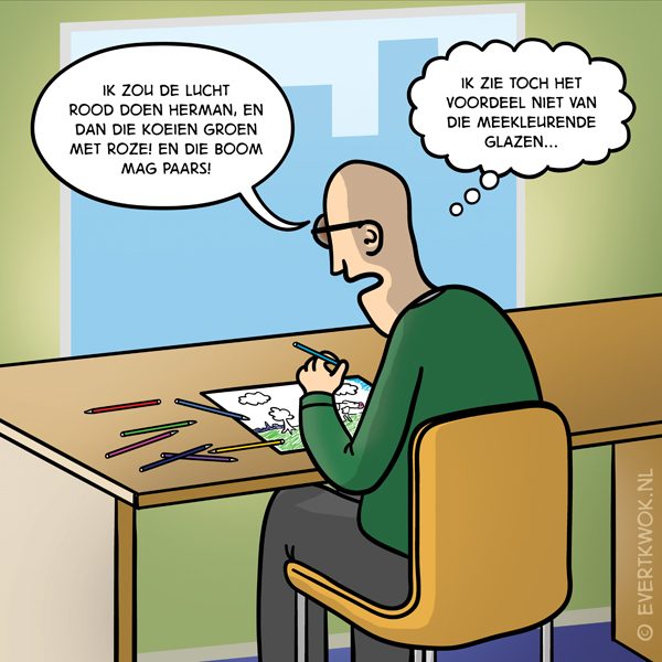 Meekleurende glazen