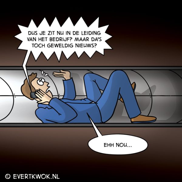 in de leiding